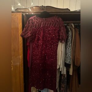 Women’s 3XL burgundy dress